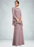 Rosalyn A-Line Scoop Neck Floor-Length Chiffon Mother of the Bride Dress With Beading STK126P0014593