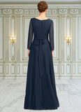 Marissa A-Line V-neck Asymmetrical Chiffon Mother of the Bride Dress With Ruffle Beading Bow(s) STK126P0015021