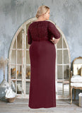 Marissa Sheath Scoop Sequins Lace Floor-Length Dress STKP0022672