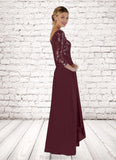 Mallory Sheath Sequins Lace Floor-Length Dress STKP0022673