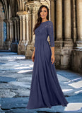 Aimee A-Line Sequins Chiffon Floor-Length Dress STKP0022674