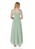 Kay A-Line Lace Chiffon Asymmetrical Dress STKP0022678