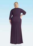 Gertie Sheath Pleated Mesh Floor-Length Dress STKP0022681
