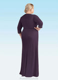 Gertie Sheath Pleated Mesh Floor-Length Dress STKP0022681