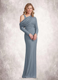 Elliana Sheath Lace Luxe Knit Floor-Length Dress STKP0022691