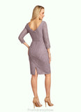 Danielle Sheath Lace Knee-Length Dress STKP0022694