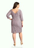 Danielle Sheath Lace Knee-Length Dress STKP0022694