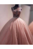 Ball Gown Prom Dress With Beads Floor Length Quinceanera STKPMR2NGAT