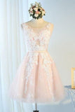 2024 New Arrival Homecoming Dresses A Line Scoop Tulle PNMNEB4T