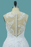 2024 Mermaid Wedding Dresses Tulle Scoop With PM3BSK9T