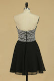 2024 New Arrival Sweetheart Homecoming Dress Beaded Bodice Chiffon A P1T5M8N6