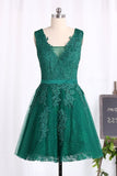 2024 New Arrival Homecoming Dresses With Sash A Line Scoop Tulle P66M7PCT