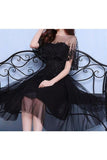 2024 New Arrival Homecoming Dresses Sweetheart Tulle With Applique PXJLK3LZ