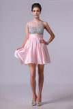 2024 Lovely Homecoming Dresses A Line Scoop Chiffon PEX3B8R1