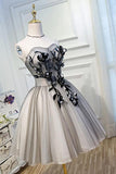 Elegant A Line Strapless Tulle Homecoming Dresses with Lace up Black Short Prom Dresses STK14974