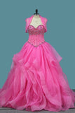 2024 Organza Sweetheart Ball Gown Quinceanera Dresses P55F9RAM