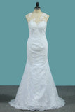 2024 Mermaid Wedding Dresses Tulle Scoop With PM3BSK9T