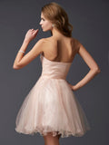 A-Line/Princess Sweetheart Sleeveless Short Silk like Satin Homecoming Dresses TPP0008534